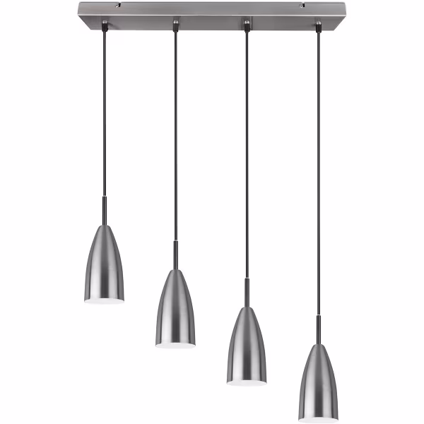HLW LED LED Hanglamp Farona - 4-lichts Hangverlichting met Mat Nikkel & E14 fitting HLW LED LED Hanglamp Farona - 4-lichts Hangverlichting met Mat Nikkel & E14 fitting