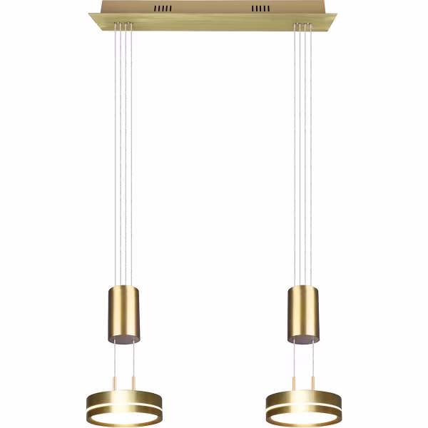 HLW LED Dimbare LED Hanglamp Mat Goud & Wit - Warm Wit 4W LED Verlichting HLW LED Dimbare LED Hanglamp Mat Goud & Wit - Warm Wit 4W LED Verlichting