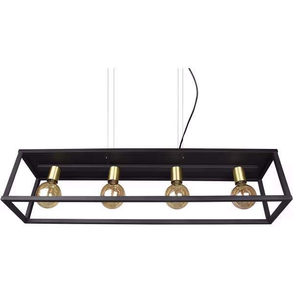 HLW LED Black LED Pendant Lamp Trion Kandin - 4-light, Matte Black Aluminum, E27 Fitting HLW LED Black LED Pendant Lamp Trion Kandin - 4-light, Matte Black Aluminum, E27 Fitting