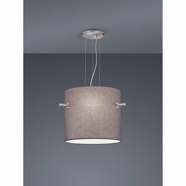 HLW LED LED Hanglamp Trion Coleno - Rond Design met 3 E27 Fittingen & Mat Nikkel HLW LED LED Hanglamp Trion Coleno - Rond Design met 3 E27 Fittingen & Mat Nikkel