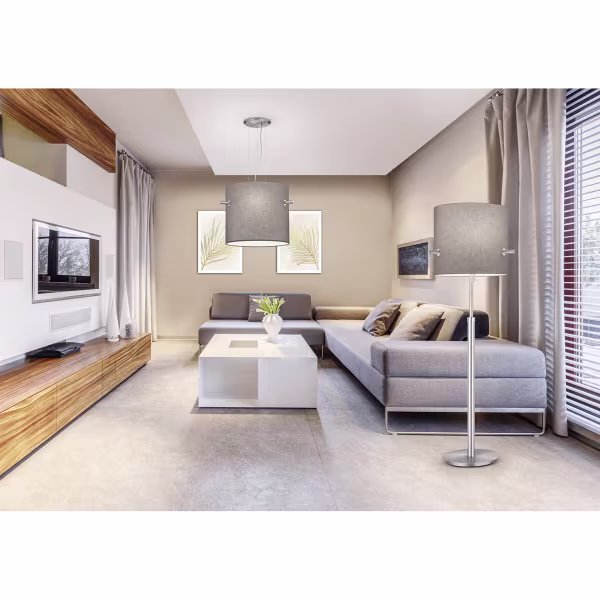 HLW LED LED Hanglamp Trion Coleno - Rond Design met 3 E27 Fittingen & Mat Nikkel HLW LED LED Hanglamp Trion Coleno - Rond Design met 3 E27 Fittingen & Mat Nikkel