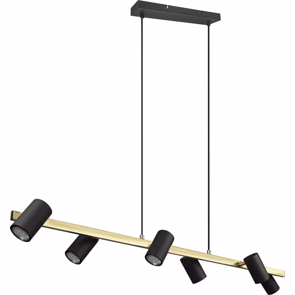 HLW LED Zwarte & Gouden LED Hanglamp Trion Milona - 6-lichts, GU10 fitting, aluminium HLW LED Zwarte & Gouden LED Hanglamp Trion Milona - 6-lichts, GU10 fitting, aluminium