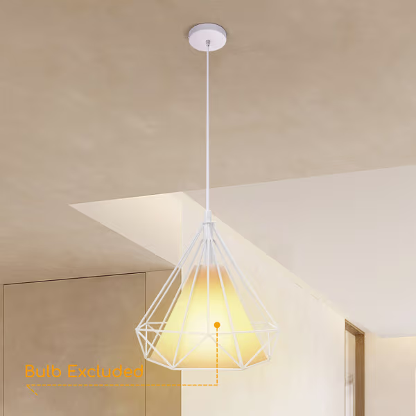 HLW LED LED Hanglamp - Klassieke Witte LED Hanglamp met E27 Fitting - Retro Mat Wit Aluminium HLW LED LED Hanglamp - Klassieke Witte LED Hanglamp met E27 Fitting - Retro Mat Wit Aluminium