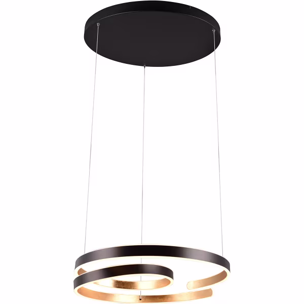HLW LED Metalen Dimbare LED Hanglamp 68W - Zwart, Wit & Goud - Warm Wit 3000K