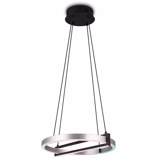 HLW LED Trion Tompie Dimbare LED Hanglamp 55W - Metalen Rond Design, Aanpasbare Kleur HLW LED Trion Tompie Dimbare LED Hanglamp 55W - Metalen Rond Design, Aanpasbare Kleur