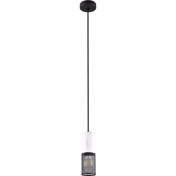 HLW LED Trion Josh Metalen LED Hanglamp - Zwart Wit, E27 Fitting, 1-Lichts LED Lamp HLW LED Trion Josh Metalen LED Hanglamp - Zwart Wit, E27 Fitting, 1-Lichts LED Lamp
