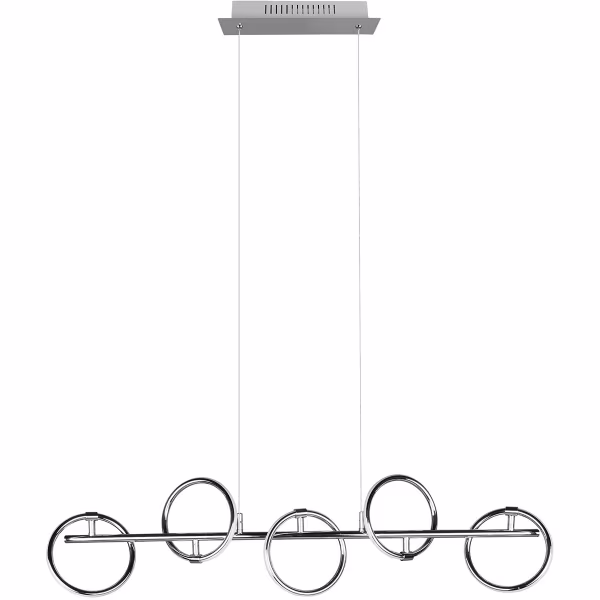 HLW LED Witte Metalen LED Hanglamp Trion Arko - 5 Draaibare Lichtpunten, 4W LED Warm Wit HLW LED Witte Metalen LED Hanglamp Trion Arko - 5 Draaibare Lichtpunten, 4W LED Warm Wit