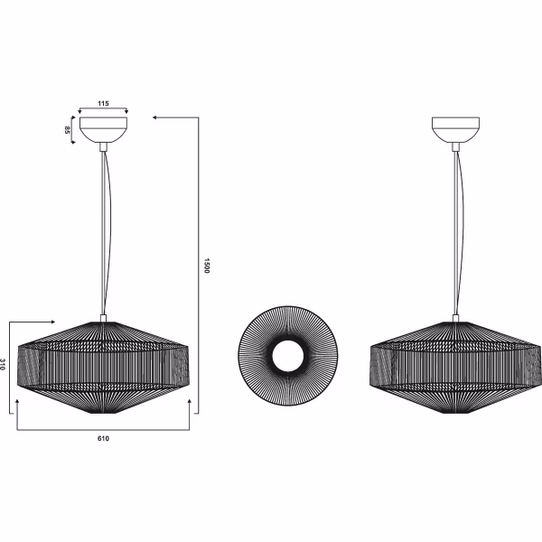 HLW LED Metalen LED Hanglamp Trion Silka - Witte LED lamp 61cm, verstelbaar & energiezuinig HLW LED Metalen LED Hanglamp Trion Silka - Witte LED lamp 61cm, verstelbaar & energiezuinig
