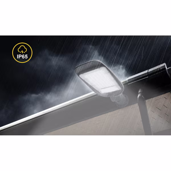HLW LED Waterdichte 50W Aluminium LED Straatlamp - Mat Grijs, Daglicht Wit 6500K HLW LED Waterdichte 50W Aluminium LED Straatlamp - Mat Grijs, Daglicht Wit 6500K