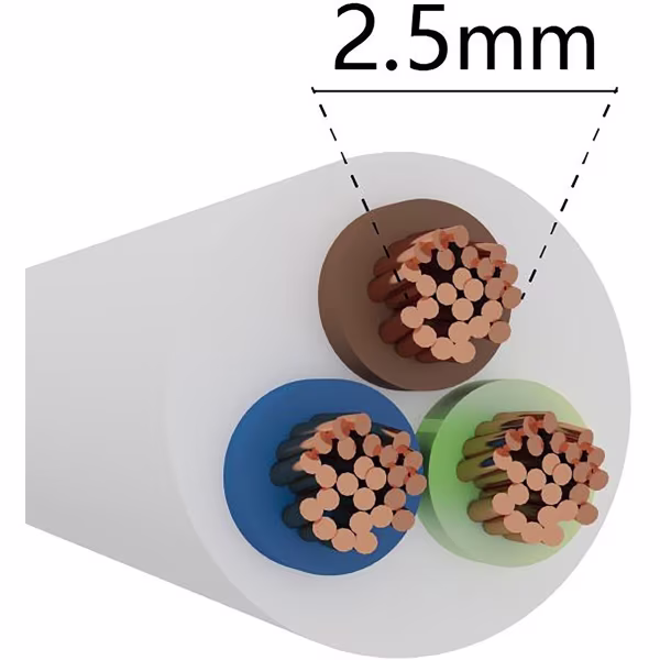HLW LED VMVL 3-aderige stroomkabel 50 m 2,5 mm² wit HLW LED VMVL 3-aderige stroomkabel 50 m 2,5 mm² wit