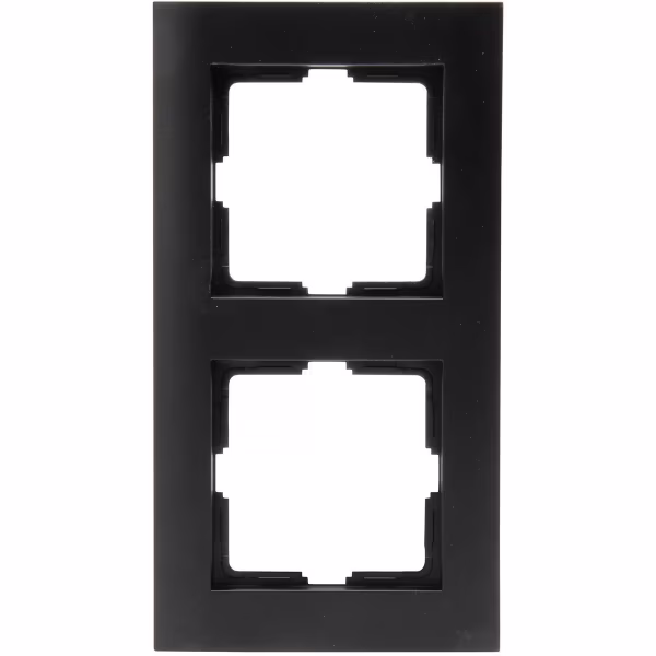 KOPP KOPP Athenis HK07 2-gang cover frame, matte black RAL 9005