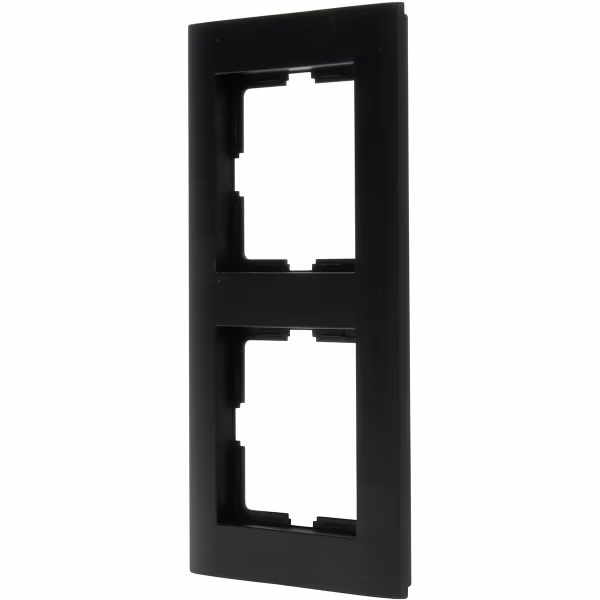 KOPP KOPP Athenis HK07 2-gang cover frame, matte black RAL 9005