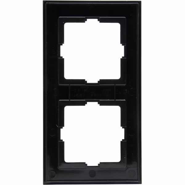 KOPP KOPP Athenis HK07 2-gang cover frame, matte black RAL 9005