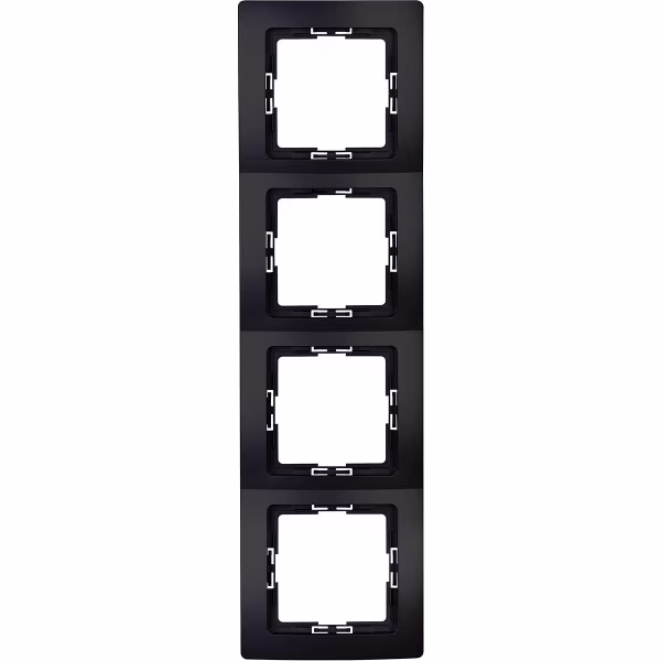 KOPP KOPP Cover frame Paris HK05 4-gang matte black KOPP KOPP Cover frame Paris HK05 4-gang matte black