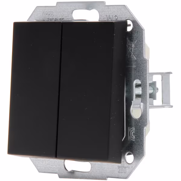 KOPP KOPP Athenis HK07 double series switch, flush-mounted, matte black