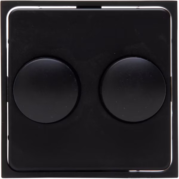 KOPP KOPP Athenis HK07 DUO Dimmer Cover Plate Matt Black