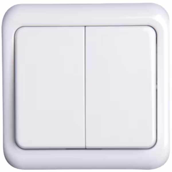 HLW LED Aigi Cuka 2-button two-way switch white 230V LED HLW LED Aigi Cuka 2-button two-way switch white 230V LED