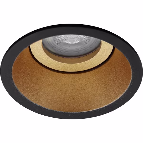 HLW LED Dimmable 7W LED Spot Set - Tiltable Round Recessed Spotlight in Matte Black & Gold HLW LED Dimmable 7W LED Spot Set - Tiltable Round Recessed Spotlight in Matte Black & Gold