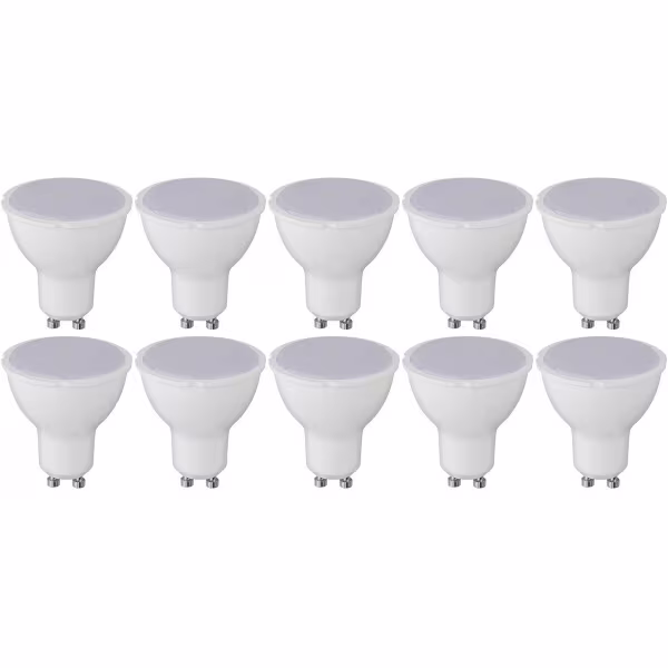 HLW LED LED Spotlight 10 Pack - 4W LED White Spotlight with GU10 Fitting and Bright Cool White Light HLW LED LED Spotlight 10 Pack - 4W LED White Spotlight with GU10 Fitting and Bright Cool White Light