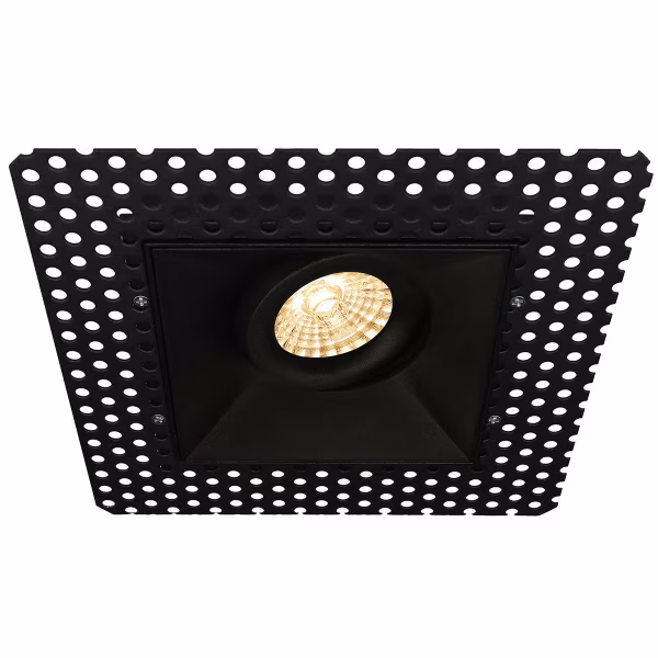 HLW LED LED Spotlight Set 6W - Dimmable Tiltable Square Recessed Spotlight GU10 Matte Black HLW LED LED Spotlight Set 6W - Dimmable Tiltable Square Recessed Spotlight GU10 Matte Black