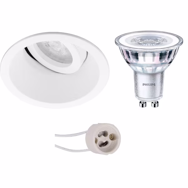 HLW LED LED Spotlight Set - Tiltable Round Recessed Spotlight 5W LED White Spotlight HLW LED LED Spotlight Set - Tiltable Round Recessed Spotlight 5W LED White Spotlight