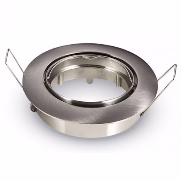 HLW LED 6W LED Spot Set - Tiltable Round Recessed Spotlight Matte Chrome GU10 Warm White HLW LED 6W LED Spot Set - Tiltable Round Recessed Spotlight Matte Chrome GU10 Warm White