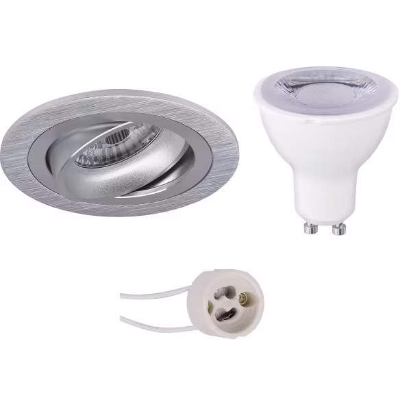 HLW LED LED Spotlight Set 6W - Dimmable Tiltable Round Recessed Spotlight - White Spotlight GU10 HLW LED LED Spotlight Set 6W - Dimmable Tiltable Round Recessed Spotlight - White Spotlight GU10