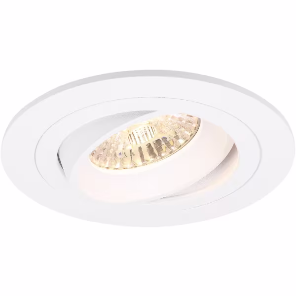 HLW LED LED Spot Set - Tiltable, Dimmable Round Recessed Spotlight 7W LED Matte White HLW LED LED Spot Set - Tiltable, Dimmable Round Recessed Spotlight 7W LED Matte White