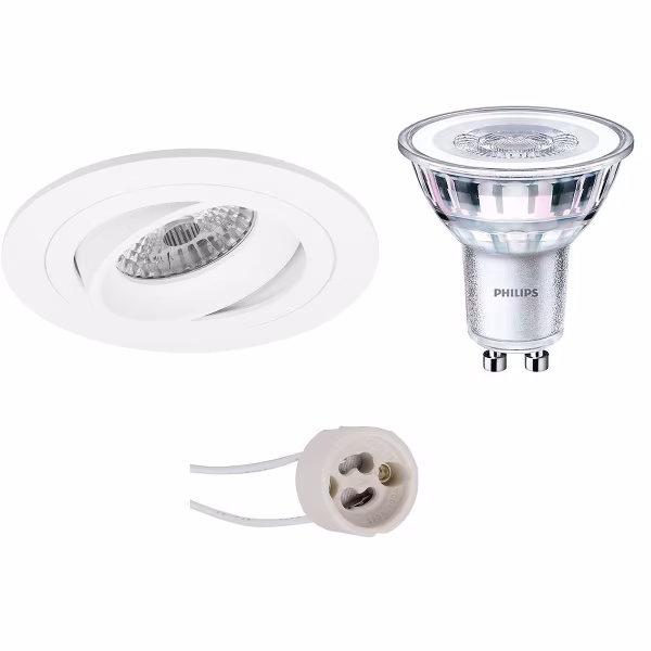 HLW LED LED Spot Set 5W - Kantelbare Ronde Witte Inbouwspot | Energiezuinige LED Lamp HLW LED LED Spot Set 5W - Kantelbare Ronde Witte Inbouwspot | Energiezuinige LED Lamp