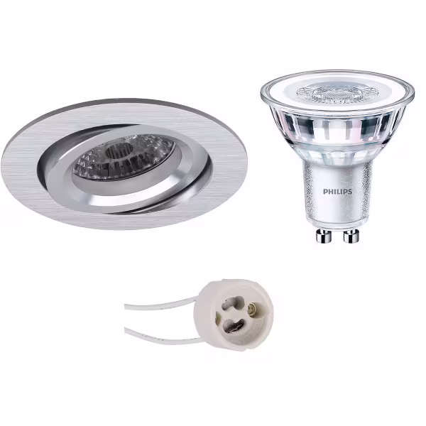 HLW LED LED Spot Set 6W - Kantelbare Ronde Inbouwspot met GU10 Fitting en Natuurlijk Wit Licht HLW LED LED Spot Set 6W - Kantelbare Ronde Inbouwspot met GU10 Fitting en Natuurlijk Wit Licht