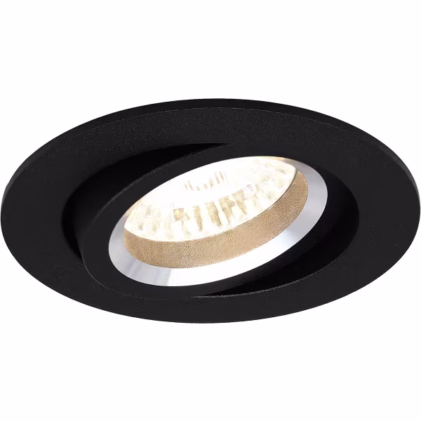 HLW LED Pragmi Aerony Pro 3W LED Spot Set - Tiltable White & Black Recessed Spotlight Ø82mm HLW LED Pragmi Aerony Pro 3W LED Spot Set - Tiltable White & Black Recessed Spotlight Ø82mm