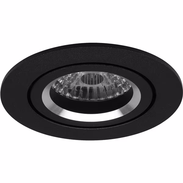 HLW LED Pragmi Aerony Pro 4W LED Spot Set - Tiltable Round Recessed Spotlight, Matte Black, Dimmable HLW LED Pragmi Aerony Pro 4W LED Spot Set - Tiltable Round Recessed Spotlight, Matte Black, Dimmable