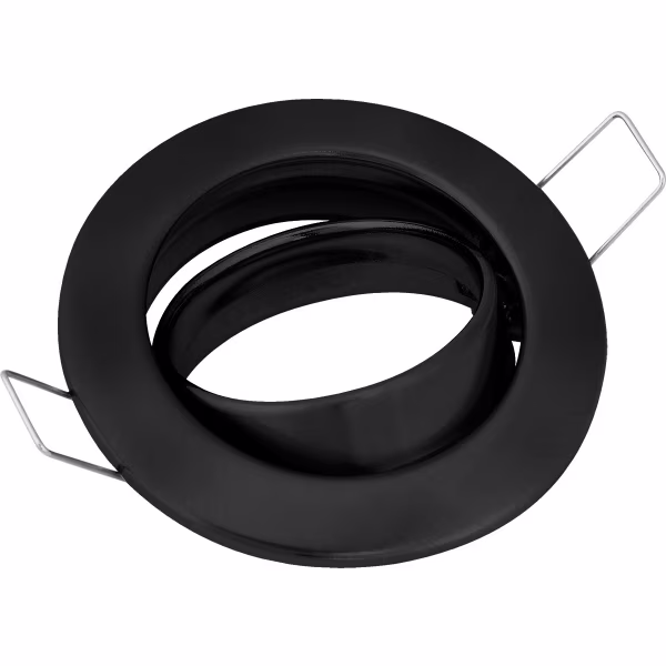 HLW LED 6W LED Spotlight Set - Round Tiltable Recessed Spotlight Matte Black with GU10 Fitting HLW LED 6W LED Spotlight Set - Round Tiltable Recessed Spotlight Matte Black with GU10 Fitting