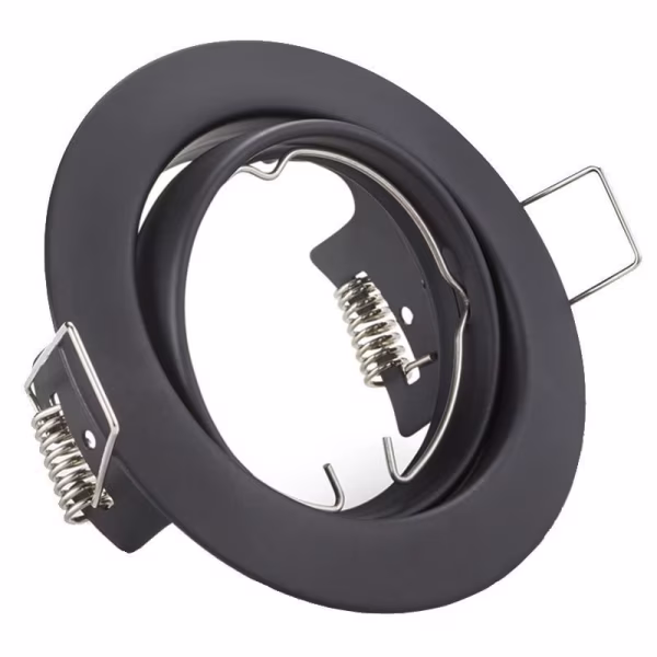 HLW LED 9W LED Spotlight Set - Tiltable Round Recessed Spotlight Matte Black, Dimmable HLW LED 9W LED Spotlight Set - Tiltable Round Recessed Spotlight Matte Black, Dimmable