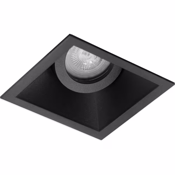 HLW LED Dimbare LED Spot 3W - Kantelbare Vierkante Inbouwspot Mat Zwart, GU10, Natuurlijk Wit 4000K HLW LED Dimbare LED Spot 3W - Kantelbare Vierkante Inbouwspot Mat Zwart, GU10, Natuurlijk Wit 4000K