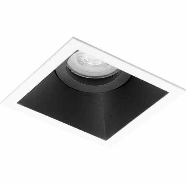 HLW LED Dimbare LED Spot Set - Vierkante Kantelbare Inbouwspot 4W LED Lamp Mat Zwart/Wit HLW LED Dimbare LED Spot Set - Vierkante Kantelbare Inbouwspot 4W LED Lamp Mat Zwart/Wit
