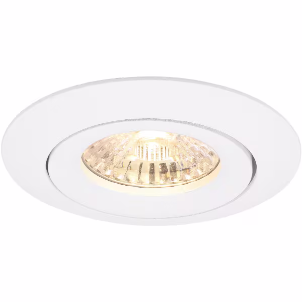 HLW LED LED Spot Set 6W - Tiltable Round Recessed Spotlight Matt White with GU10 Fitting HLW LED LED Spot Set 6W - Tiltable Round Recessed Spotlight Matt White with GU10 Fitting
