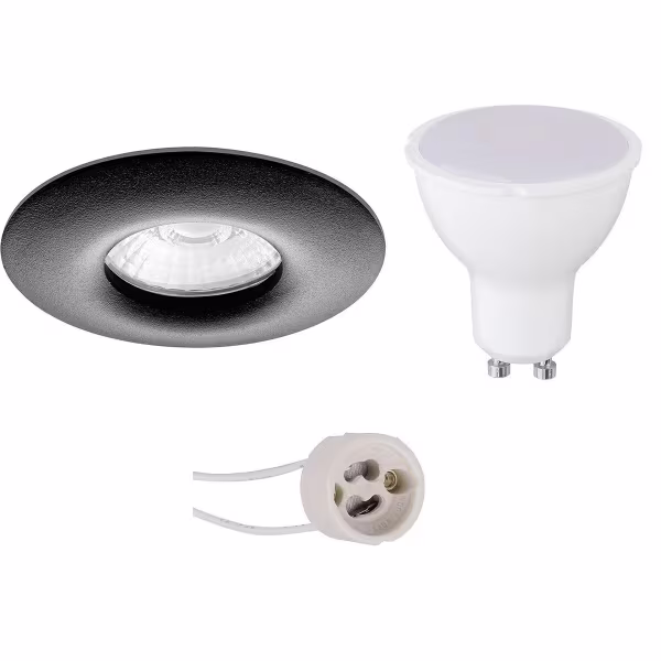 HLW LED Pragmi Luno Pro 6W LED Spotlight - Dimmable Round Recessed Spotlight Matte Black, IP65 Waterproof HLW LED Pragmi Luno Pro 6W LED Spotlight - Dimmable Round Recessed Spotlight Matte Black, IP65 Waterproof
