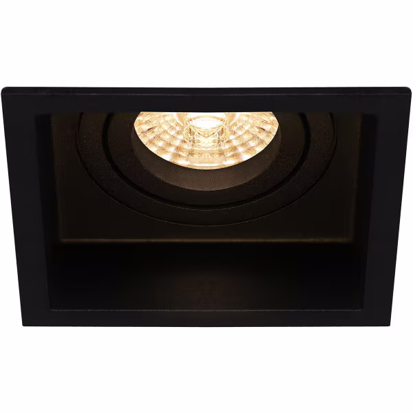 HLW LED LED Spot Set 3W - Kantelbare, Dimbare Vierkante Inbouwspot Mat Zwart - Warm Wit HLW LED LED Spot Set 3W - Kantelbare, Dimbare Vierkante Inbouwspot Mat Zwart - Warm Wit