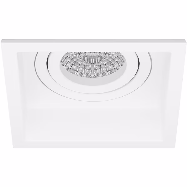 HLW LED LED Spot Set - Tiltable Square Recessed Spotlight 4W LED, Matte White, Warm White, Dimmable HLW LED LED Spot Set - Tiltable Square Recessed Spotlight 4W LED, Matte White, Warm White, Dimmable