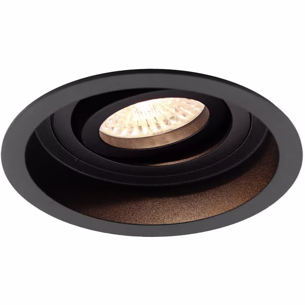 HLW LED LED Spot Set 6W - Tiltable Round Recessed Spotlight Matte Black - GU10 HLW LED LED Spot Set 6W - Tiltable Round Recessed Spotlight Matte Black - GU10