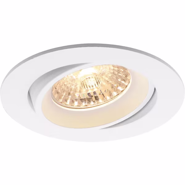 HLW LED LED Spot Set 6W - Tiltable Round Recessed Spotlight Matte White - Energy Efficient & Warm White HLW LED LED Spot Set 6W - Tiltable Round Recessed Spotlight Matte White - Energy Efficient & Warm White