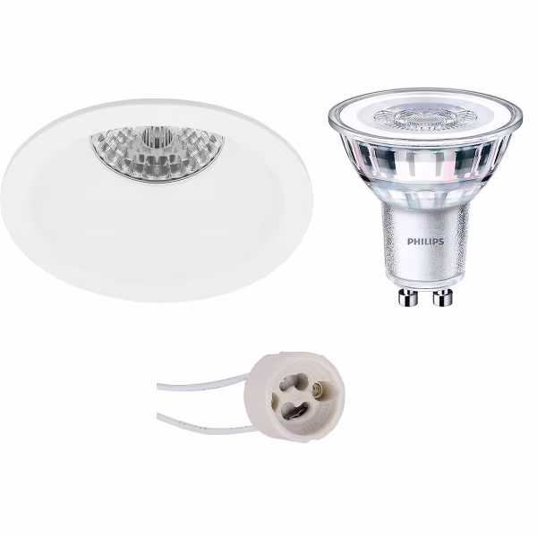 HLW LED Dimbare LED Spot 4W - Ronde Mat Witte Inbouwspot GU10 - Natuurlijk Wit 4000K HLW LED Dimbare LED Spot 4W - Ronde Mat Witte Inbouwspot GU10 - Natuurlijk Wit 4000K