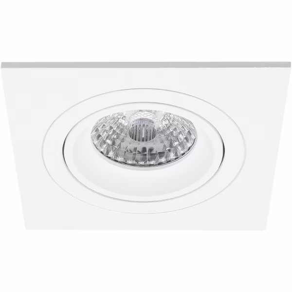 HLW LED 5W LED Spot Set - Tiltable Square Recessed Spot White Spot GU10
