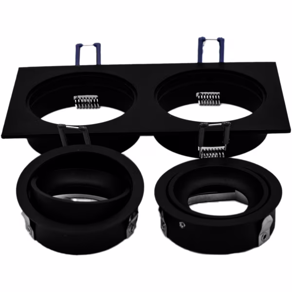 HLW LED LED Spot Set - Matte Black Tiltable Dimmable Recessed Spotlight 3W LED GU10 HLW LED LED Spot Set - Matte Black Tiltable Dimmable Recessed Spotlight 3W LED GU10