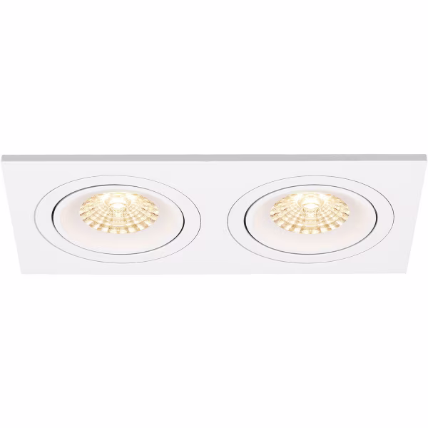 HLW LED LED Spotlight Set 6W - Tiltable White Recessed Spotlight GU10 with Warm White Light HLW LED LED Spotlight Set 6W - Tiltable White Recessed Spotlight GU10 with Warm White Light