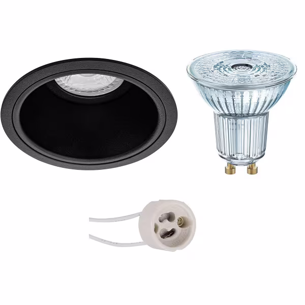 HLW LED LED Spot Set - Dimmable Recessed Spot Round Spot Matte Black 4W LED Lamp HLW LED LED Spot Set - Dimmable Recessed Spot Round Spot Matte Black 4W LED Lamp