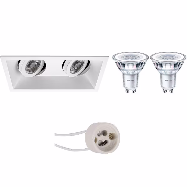 HLW LED Pragmi Zano Pro 6W LED Spot Set - Kantelbare Witte Inbouwspot | GU10 Fitting HLW LED Pragmi Zano Pro 6W LED Spot Set - Kantelbare Witte Inbouwspot | GU10 Fitting