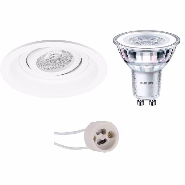 HLW LED 5W LED Spot Set - Kantelbare Ronde Inbouwspot Mat Wit | GU10 Inbouwspot