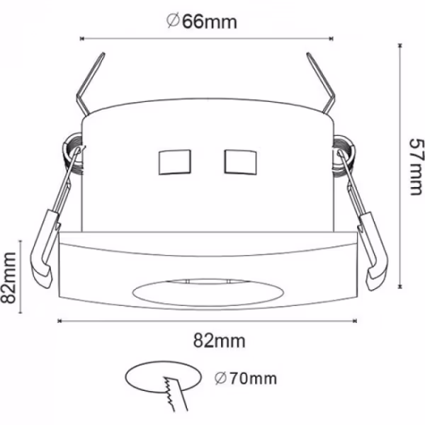 HLW LED LED Spot Set 4W - Dimbare Vierkante Inbouwspot IP65, Witte Spot GU10, Warm Wit 3000K HLW LED LED Spot Set 4W - Dimbare Vierkante Inbouwspot IP65, Witte Spot GU10, Warm Wit 3000K